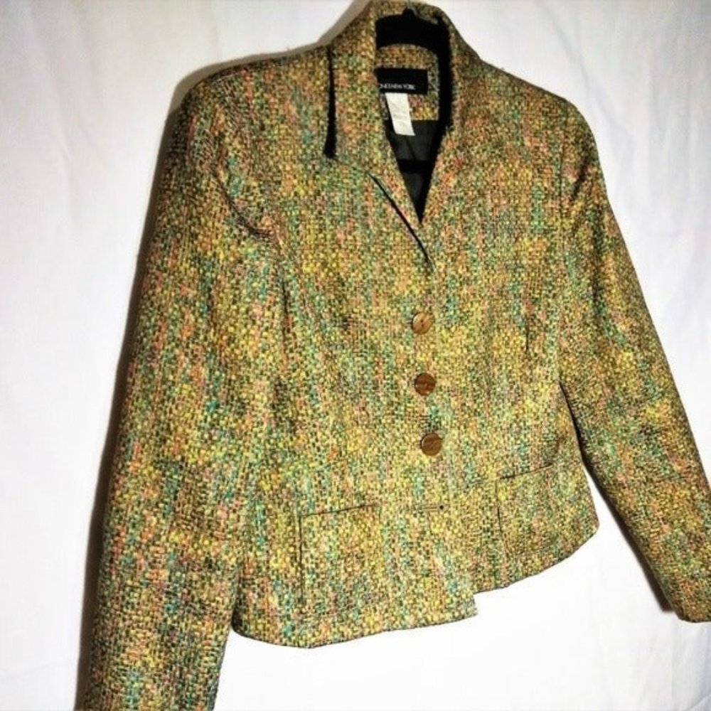 Retro Blazer Jacket size 6 Small Multicolor JONES NEW YORK